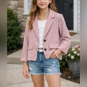 2 Hip Girl’s Blazer Pink Casual Lightweight Jacket Youth Size 10